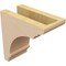 Ekena Millwork 4"W x 8"D x 8"H Classic Hughes Rough Cedar Woodgrain TimberThane Corbel, Primed Tan CORUR04X08X08HUGRCPR - alternate 2
